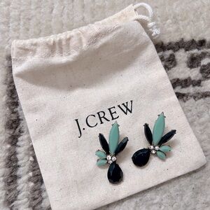 J. Crew blue statement earrings